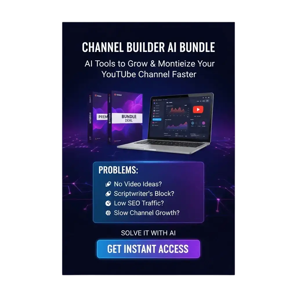 Get your youtube solution channelbuilderAI bundle information
